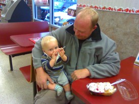Father and Son Banana Split