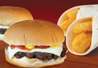 Cheese Burger and Chicken Wrap