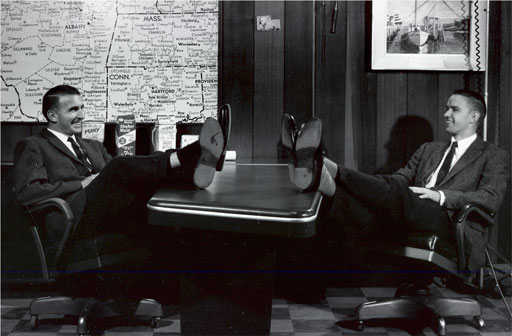 Charlie & Bill Dake in an office