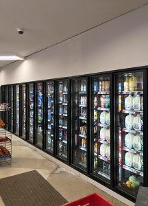 newly updated cooler filled with product
