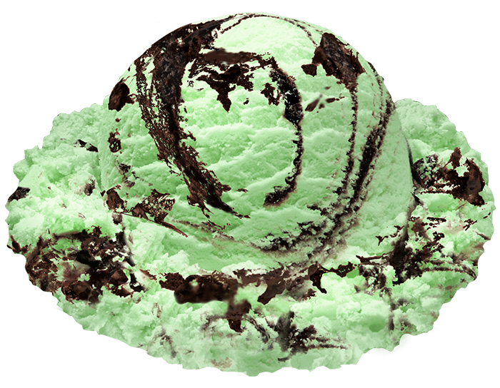 large scoop of Mint Cookie Crumble non-dairy