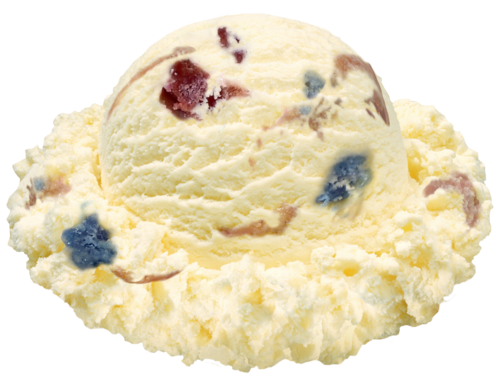 red white and moo ice cream scoop
