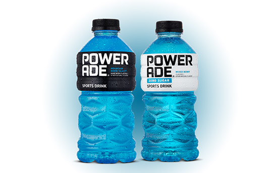 2 bottles of blue powerade