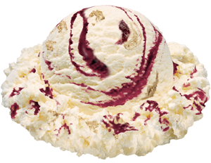 Scoop of Raspberry Cheesecake ice cream