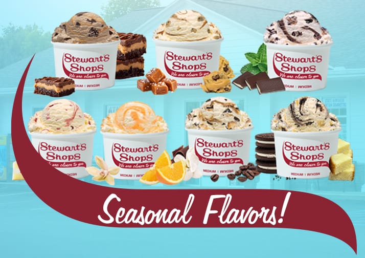 Stewart's Shops Rolls out 7 Limited Edition Ice Cream Flavors.